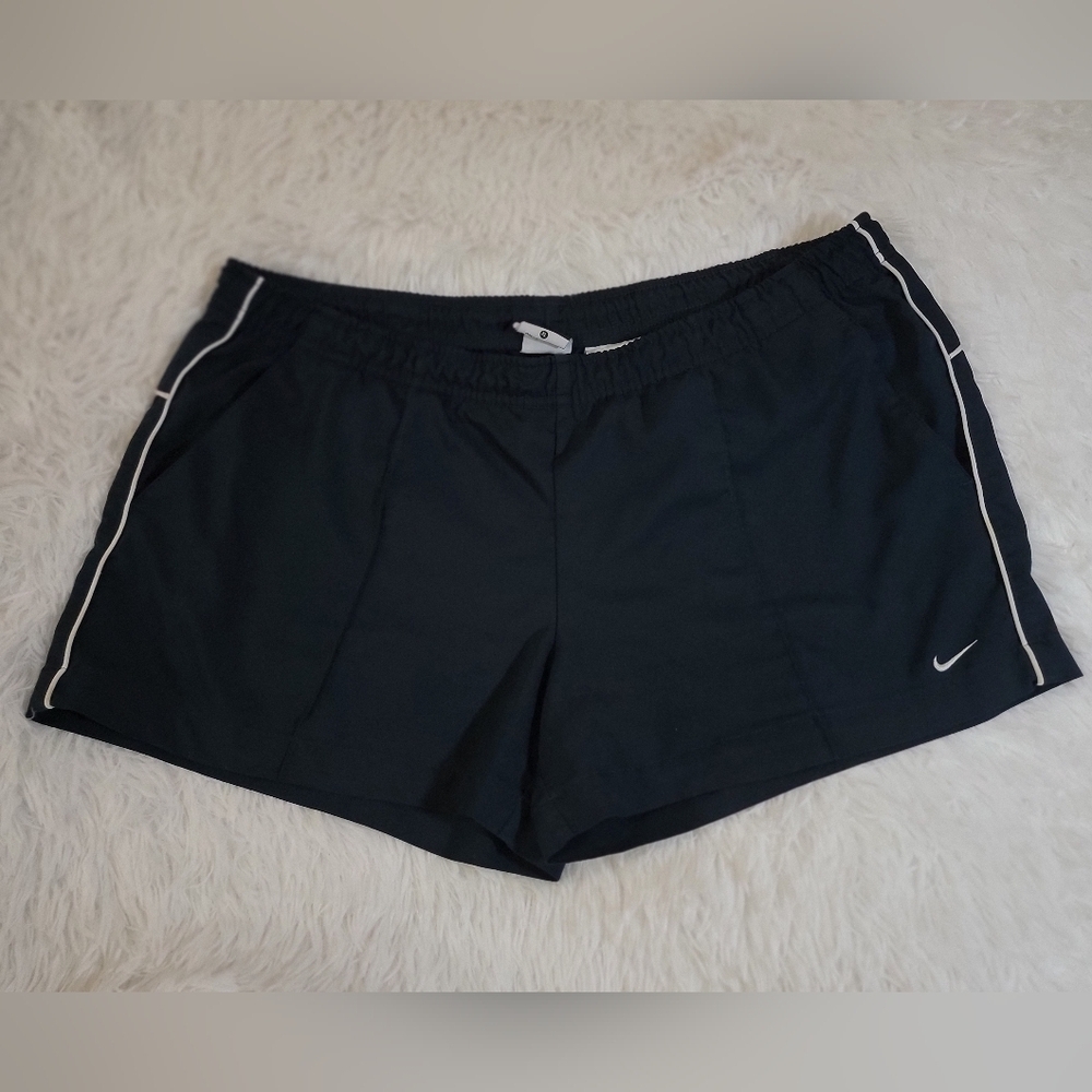 Nike Womens Vintage Navy Blue Athletic Shorts size XLarge